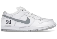 Supreme 94 White Metallic Silver SB Dunk Low